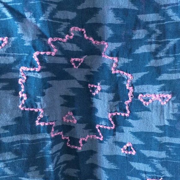 Indigo Patterned Infinity Scarf - Picture 2 of 2